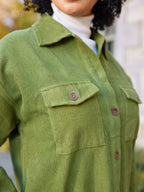 Yasmynn - Cord Shacket - Green