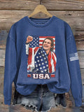 Women's  Hockey Print Sweatshirt