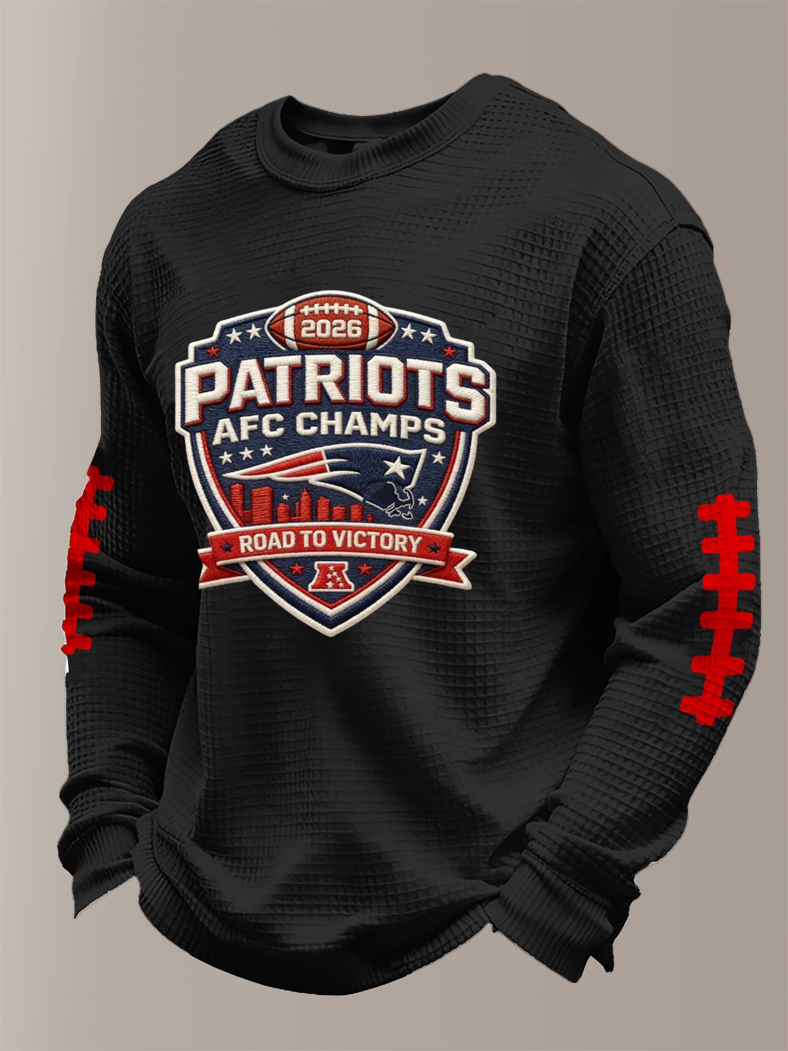 Men's Football Printed Waffle Top
