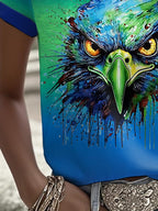 Women's Football Printed Round Neck T-Shirt