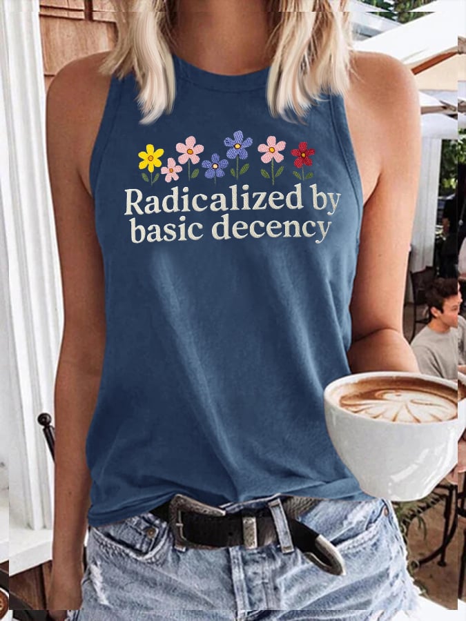 🔥Buy 3 Get 15% Off🔥Women's Fashion Casual Radicalized by Basic Decency Printed Vest