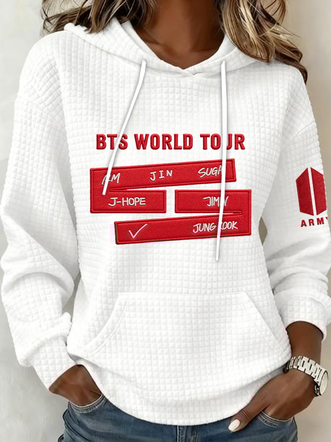 Women's Retro Leisure  Print Hoodie