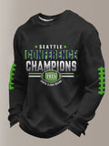 Men's Football Printed Waffle Top