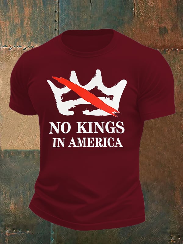 🔥Buy 3 Get 15% Off🔥Men's no kings in America print  T-Shirt