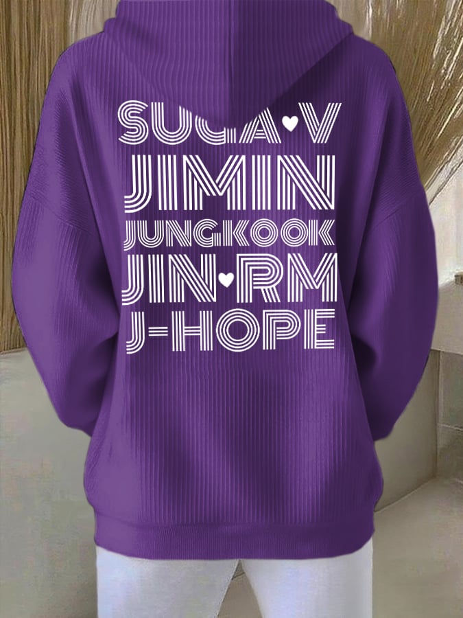 Women's K-pop boy band hoodie