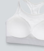 SpeedWaveTM Medium Support Racerback Contrast Mesh Quick Dry Training Sports Bra