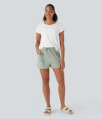 High Waisted Drawstring Casual Shorts with Pockets