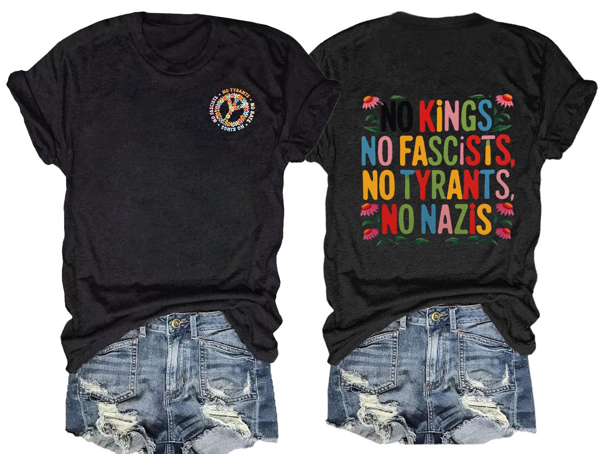 No Kings In America Print  T-shirt