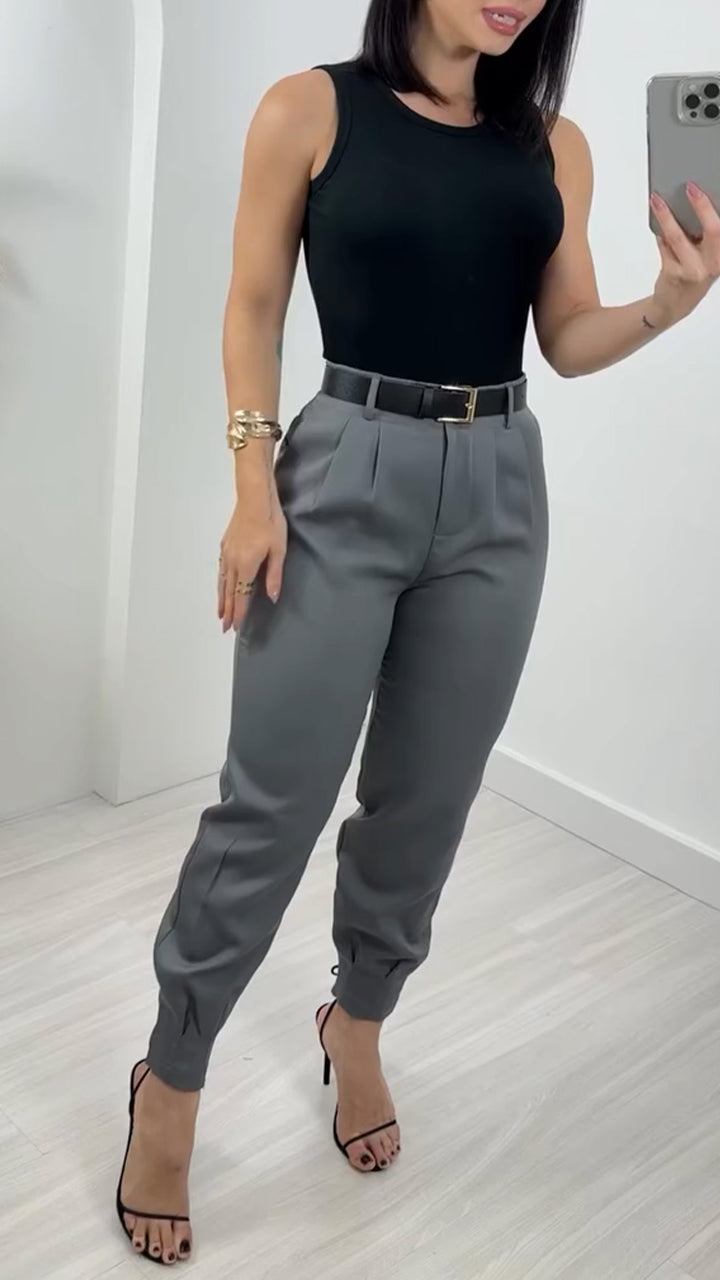 Women's Casual Cuffed Commuter Trousers
