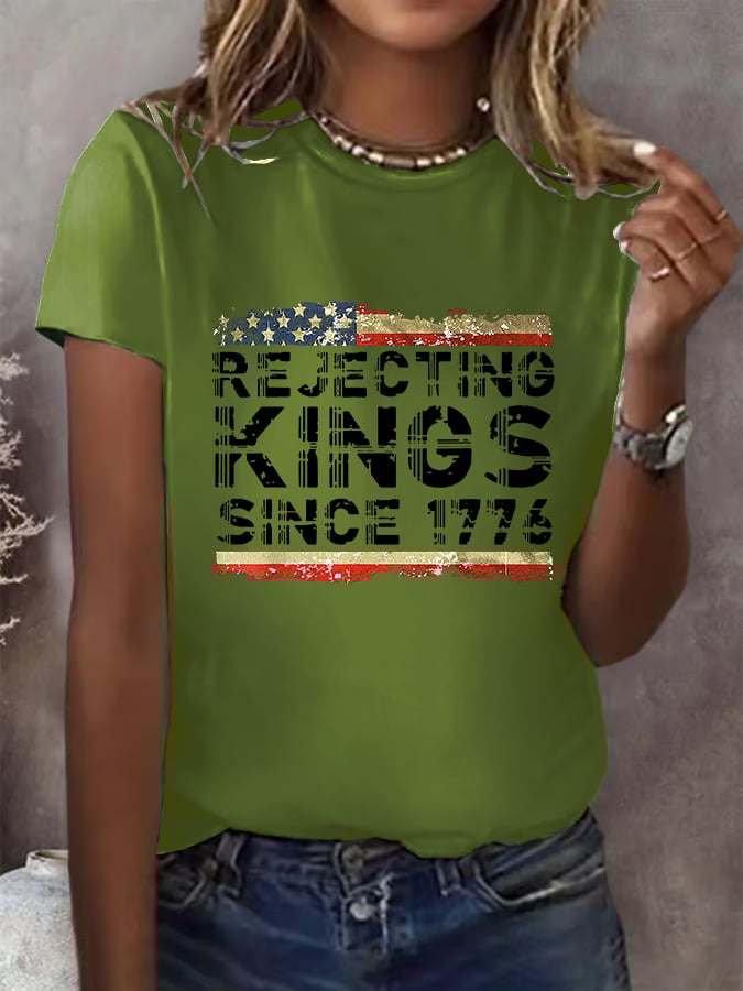 Women's Fashion Casual FDT Reject King Tiger Print  T-shirt