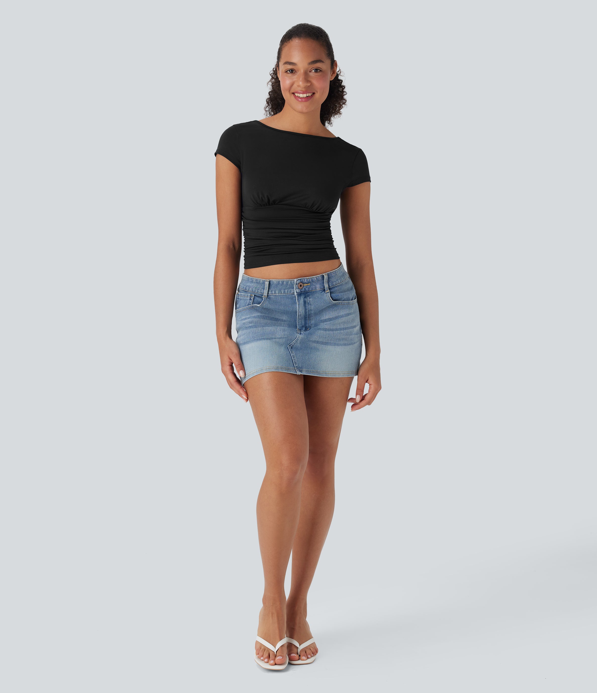 Ruched Skinny Top