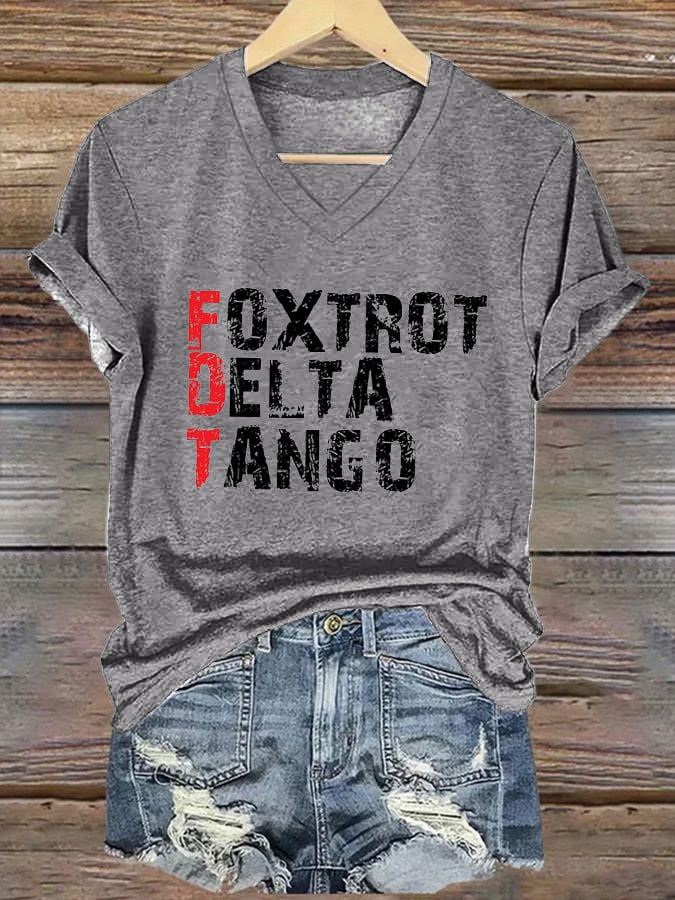 Women's Foxtrot Delta Tango Print T-Shirt