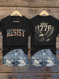 🔥Buy 3 Get 15% Off🔥Women's Resist king Printed Short-Sleeved T-Shirt