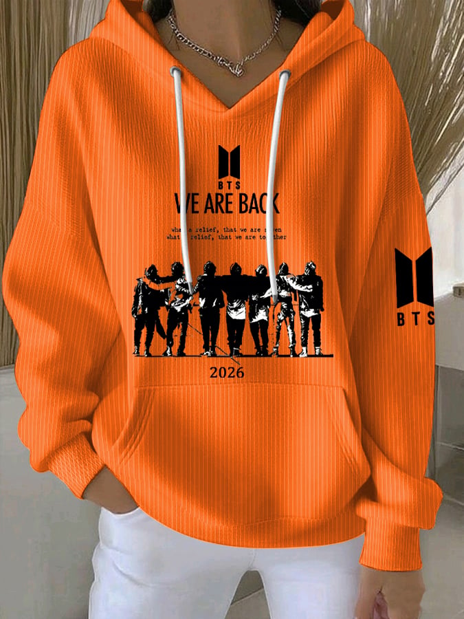 Women's Retro 2026 Bts Comeback Art Print  Sweatshirt