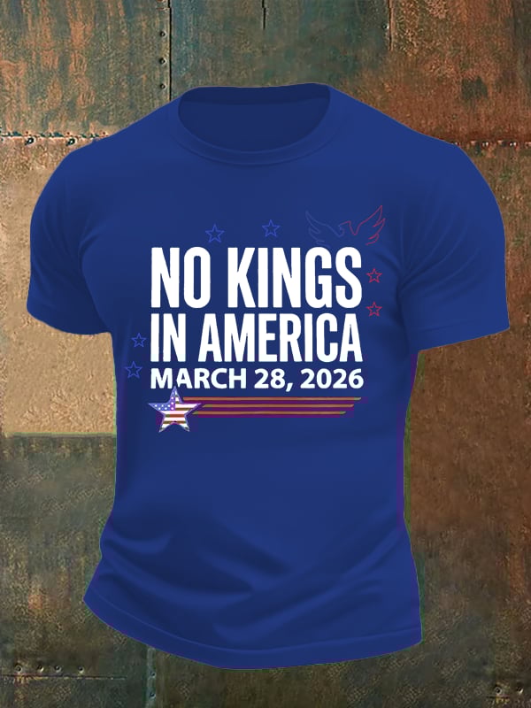 Men's   NO KINGS IN AMERICA  Print  T-Shirt