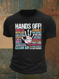 🔥Buy 3 Get 15% Off🔥Men's  HANDS OFF!  Print T-Shirt
