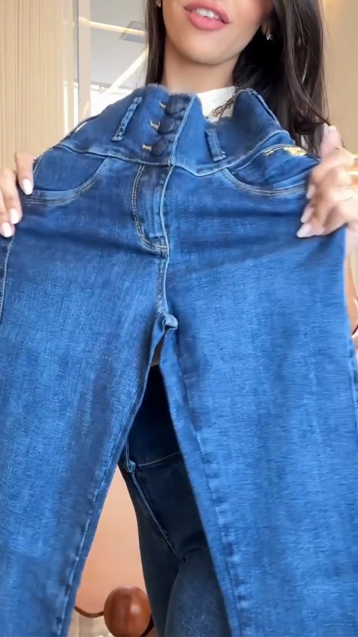 Women High Waist Stretch Casual Jeans