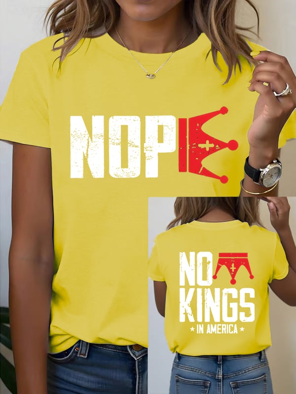🔥Buy 3 Get 15% Off🔥Women's  No Kings In America T-Shirt