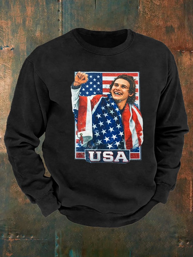 Men's  Funny Character Print  Sweatshirt