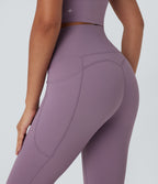 UltraSculptTM Cool Quick Dry SoCinched High Waisted Tummy Control Yoga Bootcut Leggings-UPF 50+ with Pockets