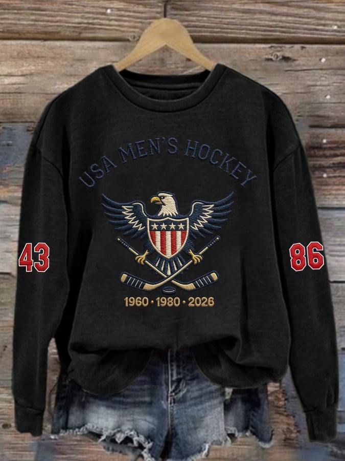 Women's  Hockey Print Sweatshirt