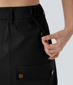 Water Repellent Mid Rise 2-in-1 Mini Hiking Skirt with Pockets