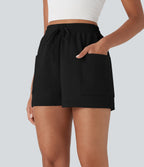 High Waisted Drawstring Casual Shorts with Pockets