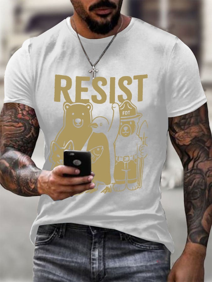 🔥Buy 3 Get 15% Off🔥Men's Penguins Resist Printed Round Neck T-Shirt
