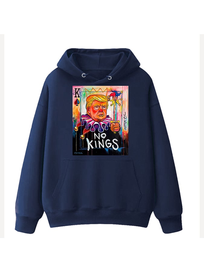 Unisex  No Kings In America Print Casual  Hoodie