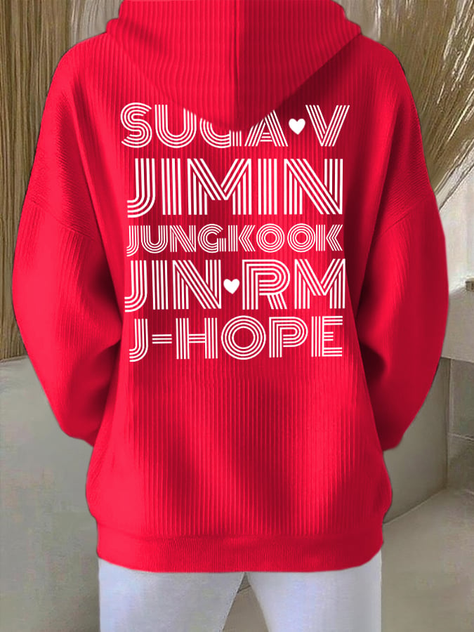 Women's K-pop boy band hoodie