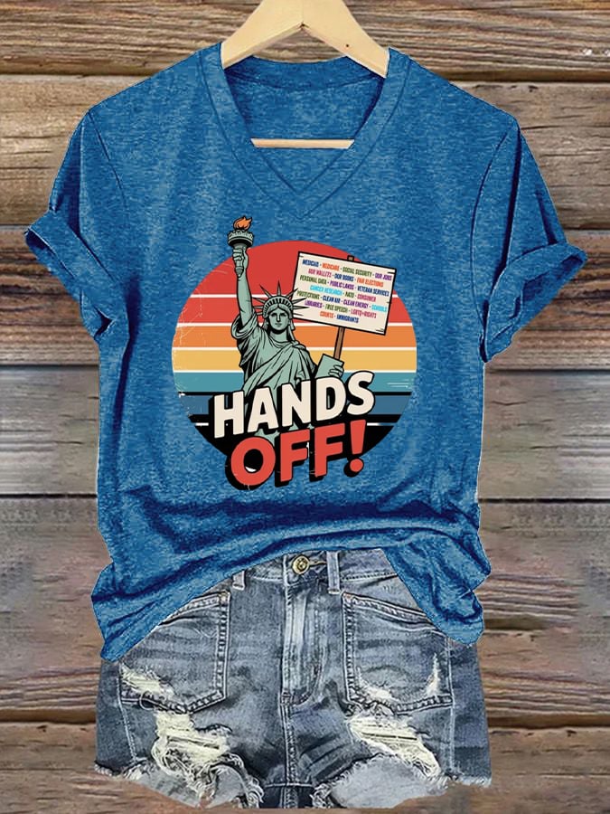🔥Buy 3 Get 15% Off🔥Women's Casual Hands Off Printed T-Shirt