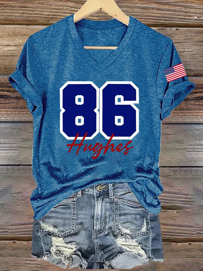Women's Ice Hockey Print Casual T-Shirt