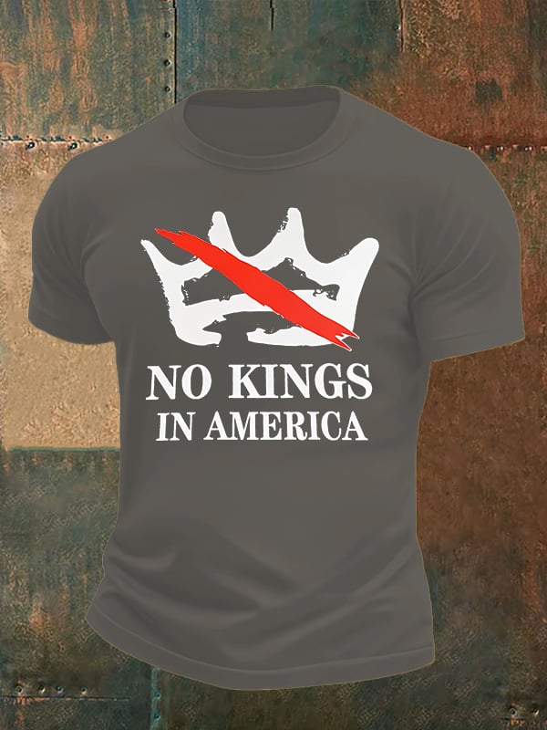 🔥Buy 3 Get 15% Off🔥Men's no kings in America print  T-Shirt
