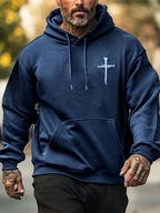 Men's Jesus The Way The Truth The Life Printed Casual Hoodie
