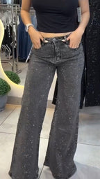 Womens Ironing Diamond Wash Water Casual Jeans