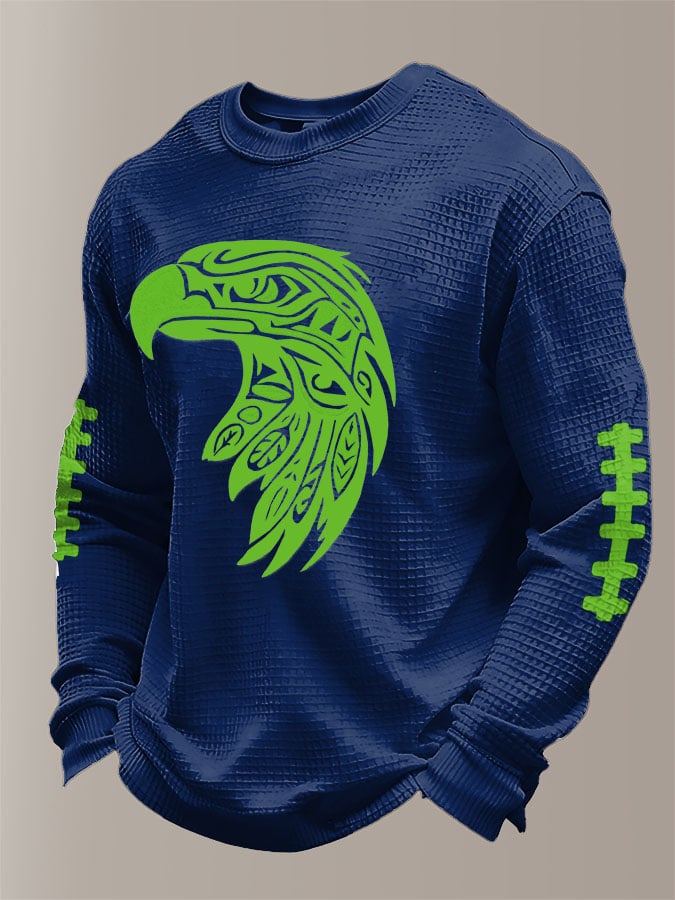 Men's Football Print Waffle T-Shirt