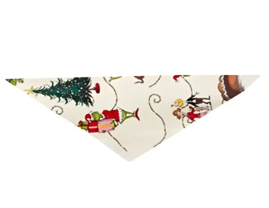 Beige Christmas Pattern Print Christmas Pajamas Set With Gnome Print
