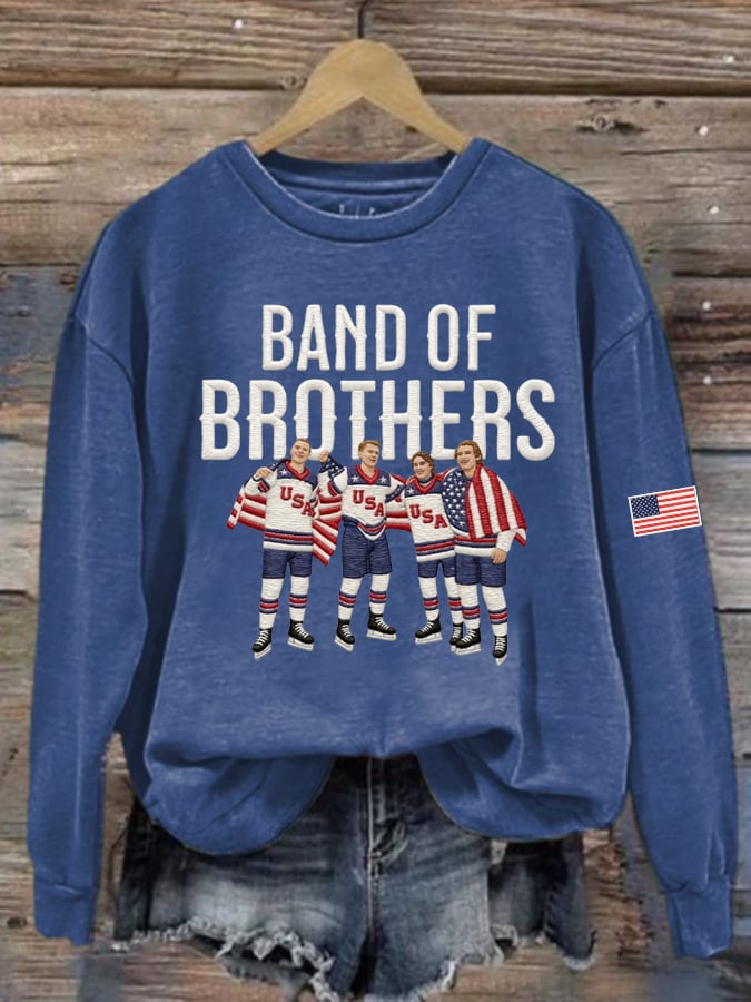 Women's  Hockey Print Sweatshirt
