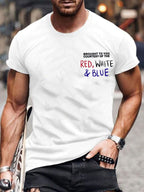 🔥Buy 3 Get 15% Off🔥Men's Brought To You Courtesy Of The Red, White & Blue Print T-Shirt