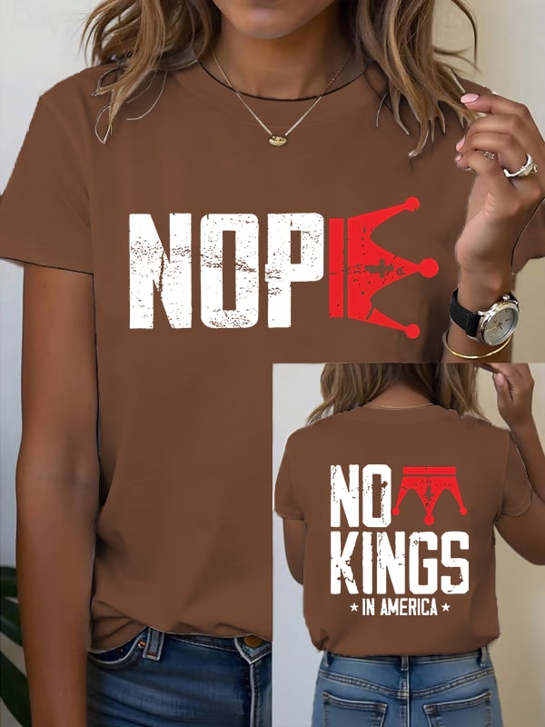 🔥Buy 3 Get 15% Off🔥Women's  No Kings In America T-Shirt