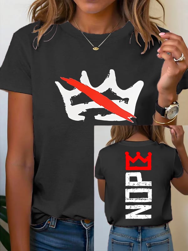 🔥Buy 3 Get 15% Off Women's  America has no kings Printed Casual T-Shirt