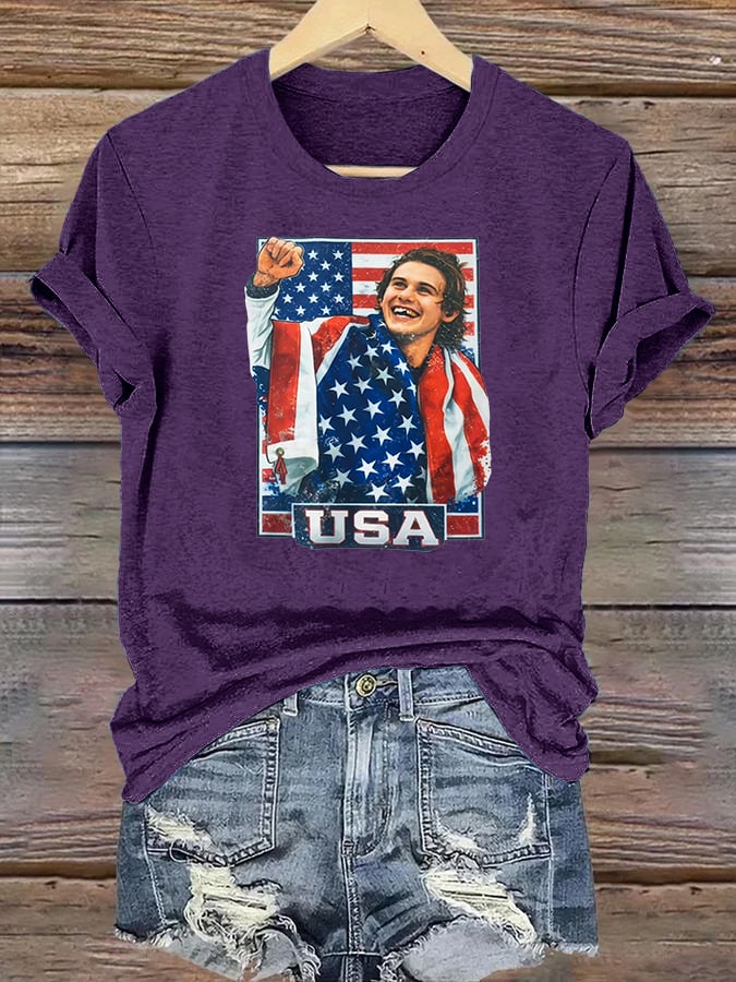 Women's  Funny Character Print T-Shirt