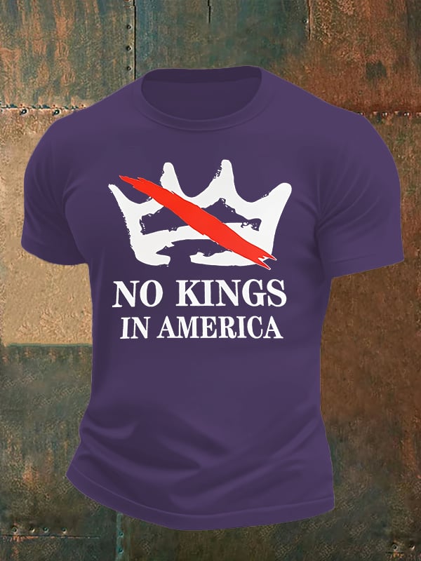 🔥Buy 3 Get 15% Off🔥Men's no kings in America print  T-Shirt