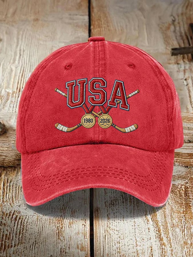 Unisex Hockey Print Baseball Cap