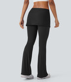 Mid Rise 2-in-1 Cool Touch Yoga Bootcut Pants