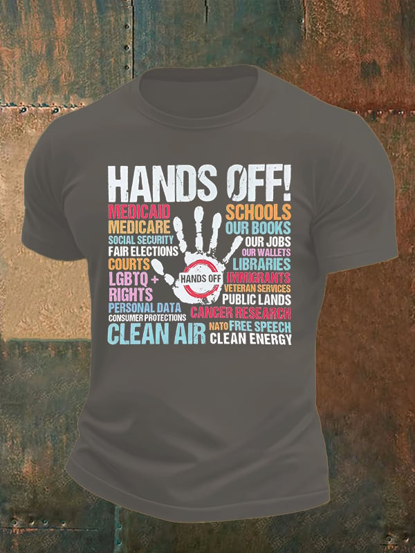 🔥Buy 3 Get 15% Off🔥Men's  HANDS OFF!  Print T-Shirt
