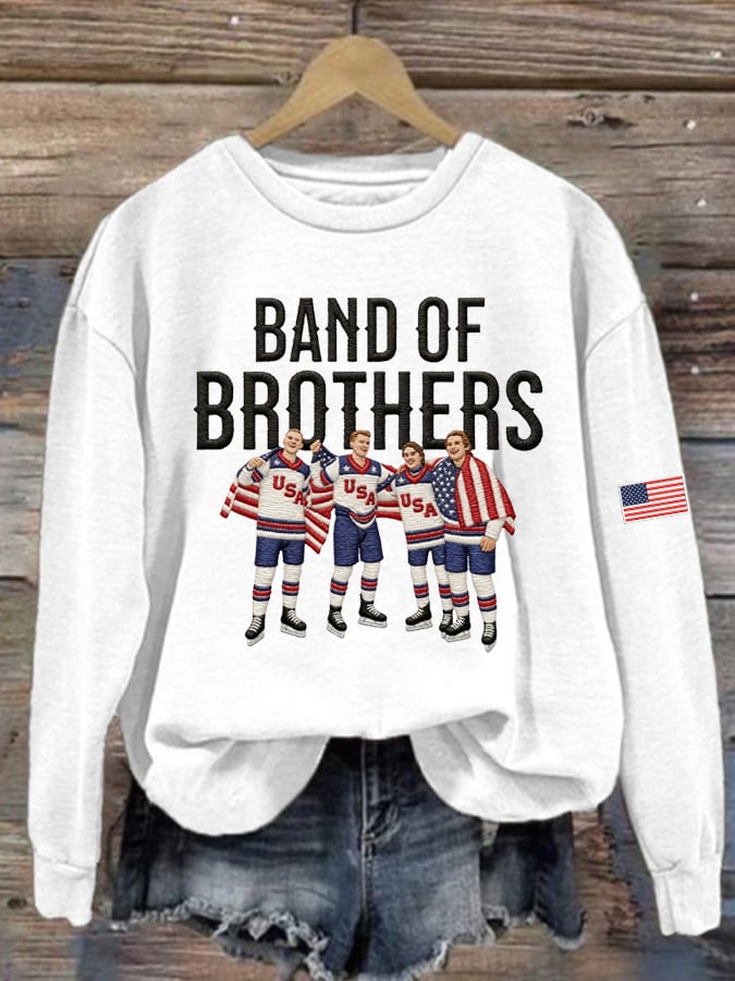 Women's  Hockey Print Sweatshirt