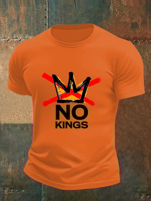 🔥Buy 3 Get 15% Off Men's no kings in America print  T-Shirt