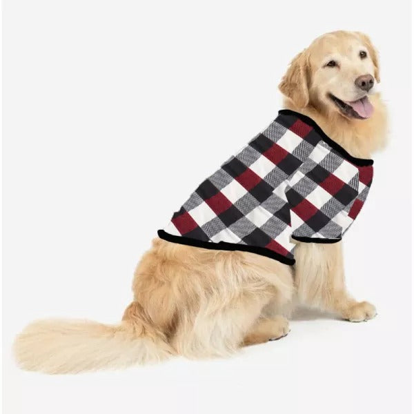 "Family Christmas 2025" Letter Printed Red & Black & Grey & White Plaid Family Matching Pajamas