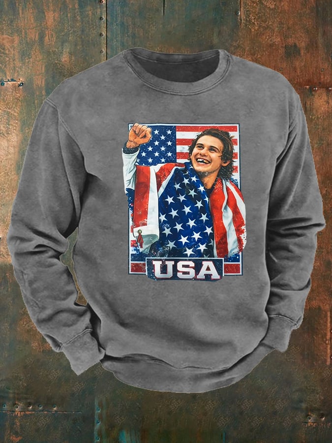 Men's  Funny Character Print  Sweatshirt